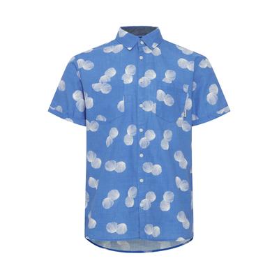 Kurzarmhemd BLEND "Kurzarmhemd BHShirt", Herren, Gr. M, N-Gr, blau (regatta), Obermaterial: 100% Baumwolle CO., Hemden