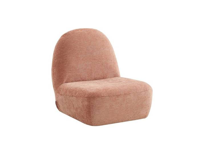 Fauteuil enfant en tissu chenille vieux rose MALDANO