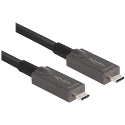 Delock Aktives Optisches USB-C™ Video + Daten + PD Kabel 8 m (8 m, USB 3.2 Gen 2, 60 W), USB Kabel