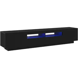 vidaXL TV-Schrankset 2 pcs Schwarz 200 x 35 x 40 cm Holzwerkstoff