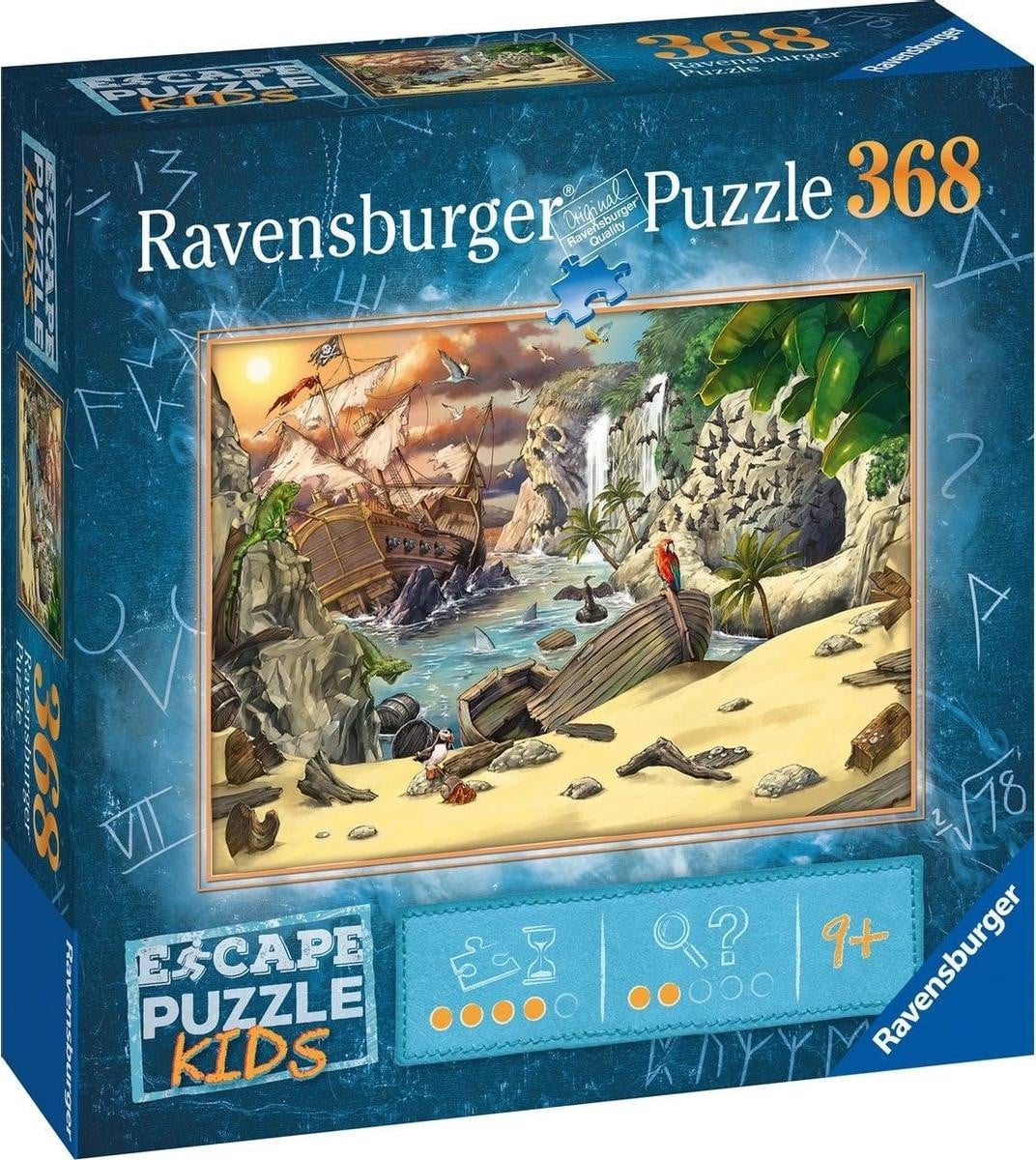 Ravensburger Escape Kids Piraten Puzzel met 368 onderdelen voor kinderen vanaf 9 jaar