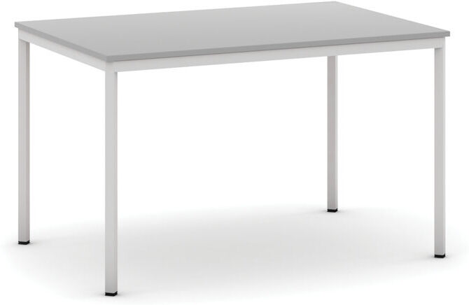 B2B Partner Esstisch BASIC, 120x80 cm, graues Metallgestell, grau