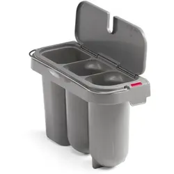 TTS Eroy WC Schale grau für Eroy Putzeimer System Schale für Eroy Putzeimer System mit 3 Fächern und Deckel