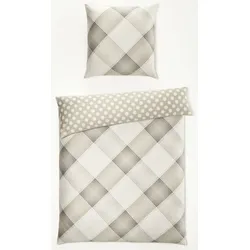Bettwäsche ALEXIS Satin (BT 135x200 cm) - grau - BT 135x200 cm