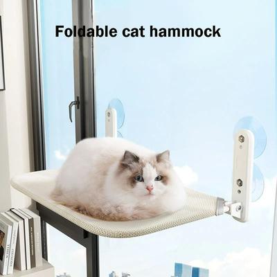 Uplift Essentials Panoramic Window Perch And Sunbathing Cat Hammock gray