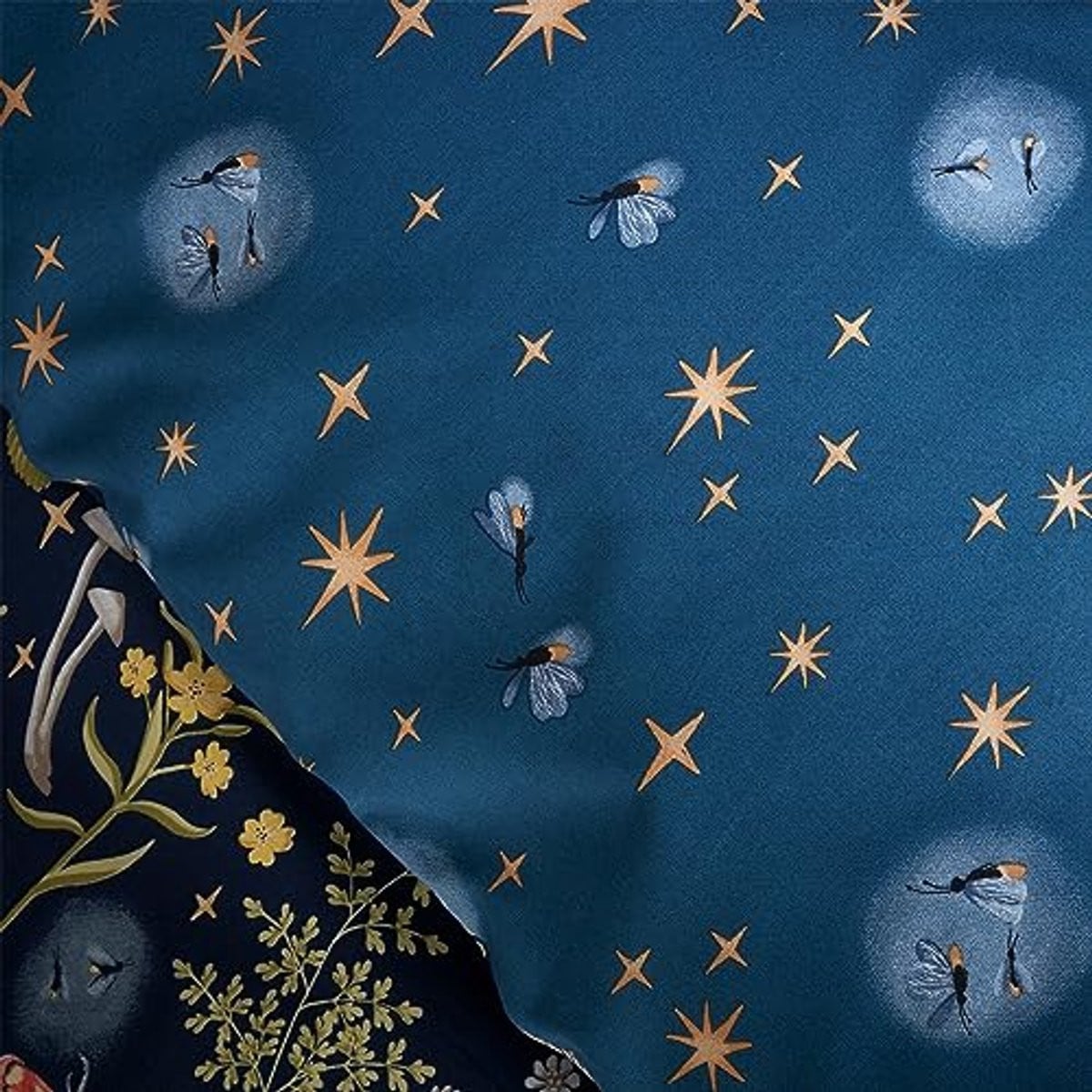 Omkeerbaar kingsize dekbedovertrekset met dierenmotief in marineblauw