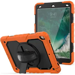 Lobwerk 4in1 Cover für Apple iPad 10.2 2019/2020/2021 10.2 Extrem Schutz + Stativ (Apple iPad Air 2020, Apple iPad mini 2021), Tablet Hülle, Orange