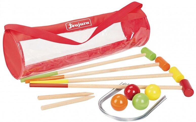 Jeu de croquet en bois enfant - 4 joueurs - JEUJURA
