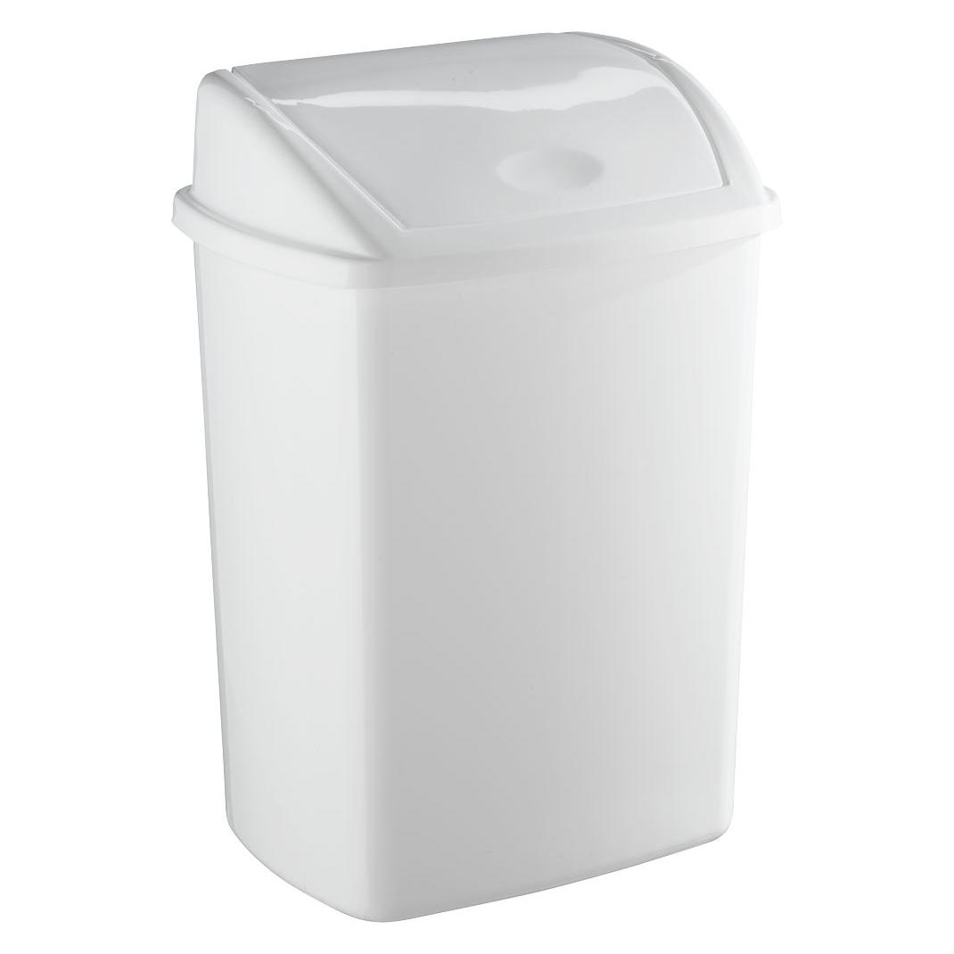 Vepa Bins Abfallbehälter mit Schwingdeckel, aus Kunststoff, Inhalt 26 l, weiss (26 l) (177091)