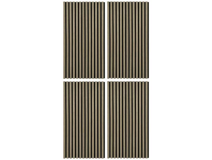 Akustikpaneel, Walnussfarben, Holz, Kunststoff, Pappel, furniert, 52x104x2.2 cm, Fsc, SGS-geprüft, Montage ohne Bohren, Wandverkleidung, Akustikpaneele