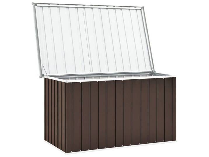Coffre boîte meuble de jardin rangement 149 x 99 x 93 cm marron 02_0013098