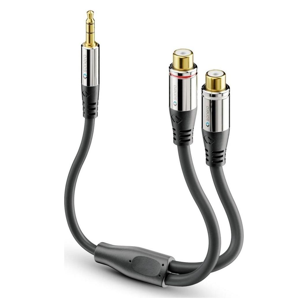 Sonero 3.5 mm - 2xCinch (0.25 m, AUX Kabel, Cinch Kabel) (S-ACA003)
