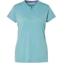 Tchibo - Half-Zip-Sportshirt - Damen - Gr. L - türkis