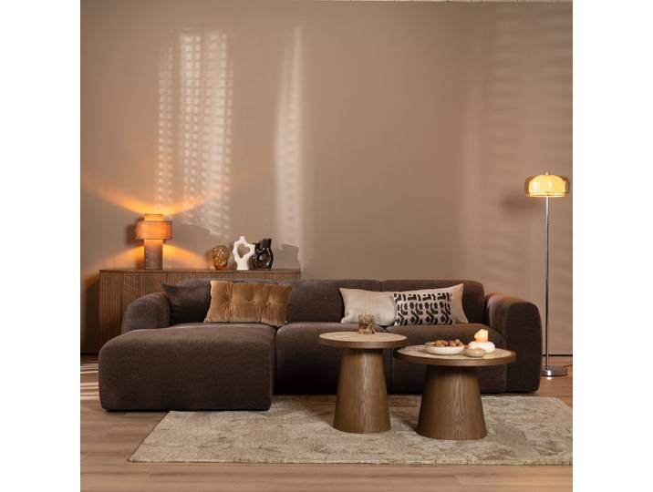 Bronx71 Ecksofa Maine Chenille braun links