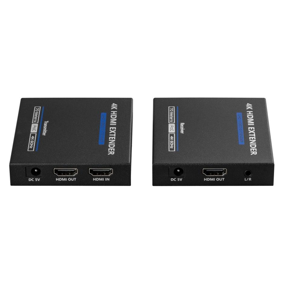 BCS Extender sygnału HDMI przez skrętkę kat.6/6A/7 UTP BCS-UTP-HDMI-4K-SET(2) (Extender) (BCS-UTP-HDMI-4K-SET(2))