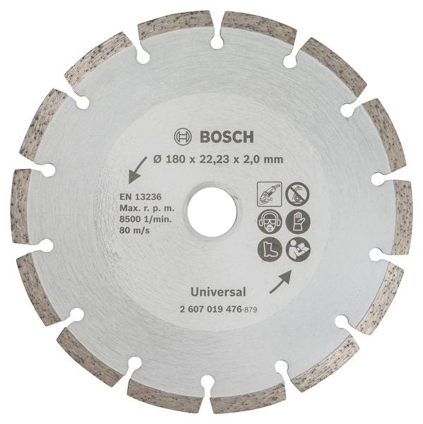 Bosch Diamanttrennscheibe für Baumaterial, Durchmesser: 180 mm 2607019476