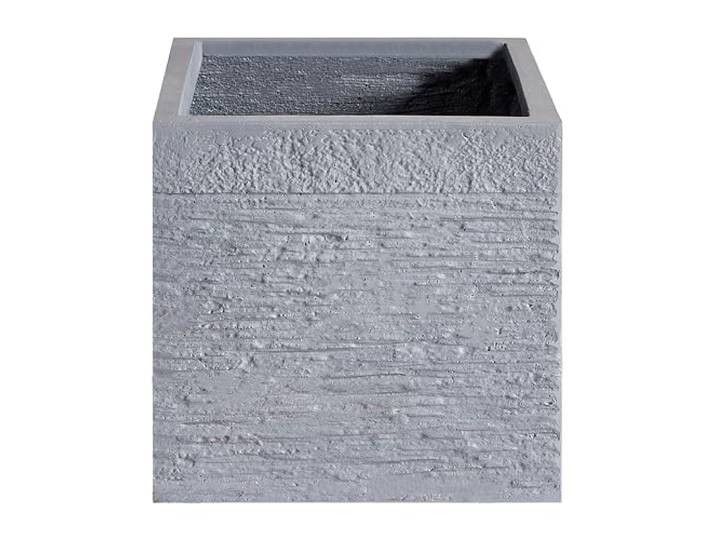 Praktischer Blumentopf 30 x 30 x 28 cm Steingemisch Grau Paros