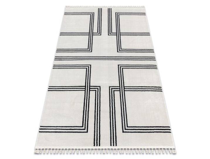 Tapis AMOUR 53091C crème - Géométrique lignes moderne élégant - 98x300 cm