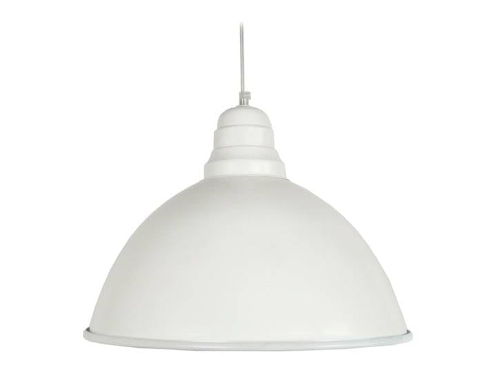 Suspension métal abat-jour métal cloche blanc