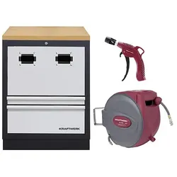 Kraftwerk, Werkbank Zubehör, Schrank Kabelaufroller+Multiplex Set (Holz, Metall)