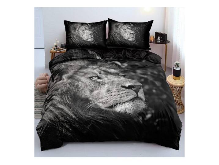 LuxusKollektion Kinderbettwäsche Bettwäsche Set 135x200cm 4-tlg Löwe 3D Druck
