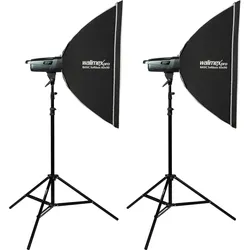 Walimex pro Emerger 200 Set Double 2 Studioblitze mit Softboxen