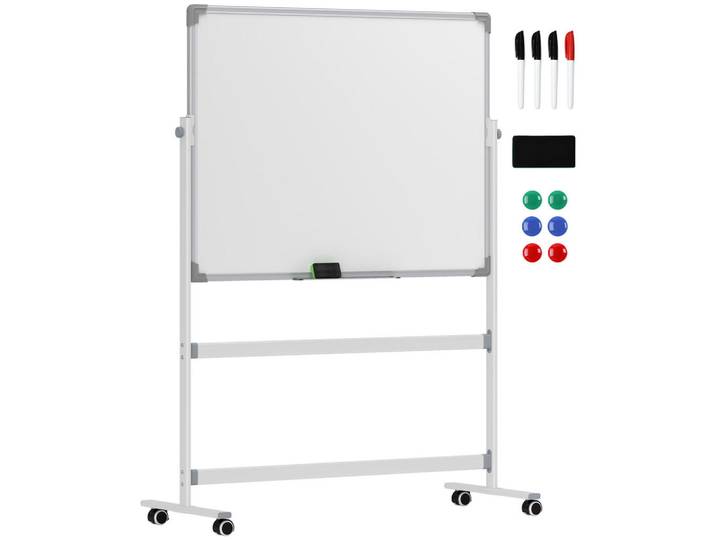 ComfortXL Whiteboard De-08963 Weiß, Metall, 50x165x127 cm, Bilder & Rahmen, Pinnwände & Magnettafeln