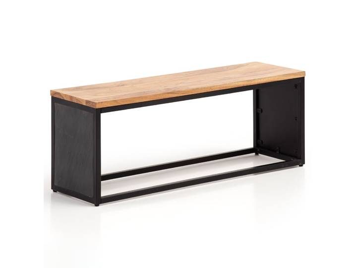 Banc en bois d'acacia massif, marron