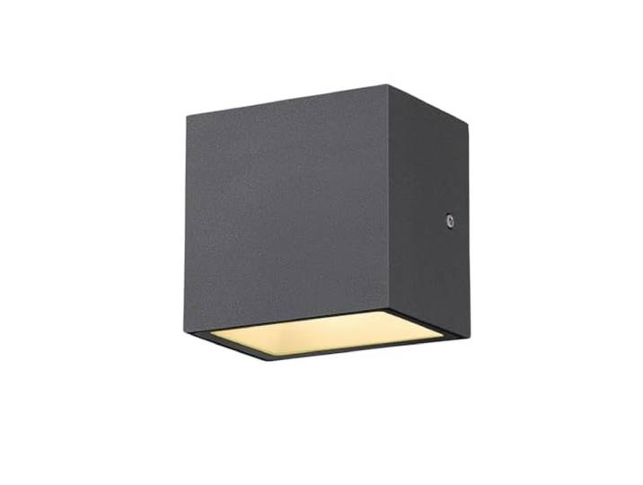 SLV SITRA CUBE WL, LED Outdoor Wand- und Deckenaufbauleuchte, anthrazit, IP44, 3000K, 10W