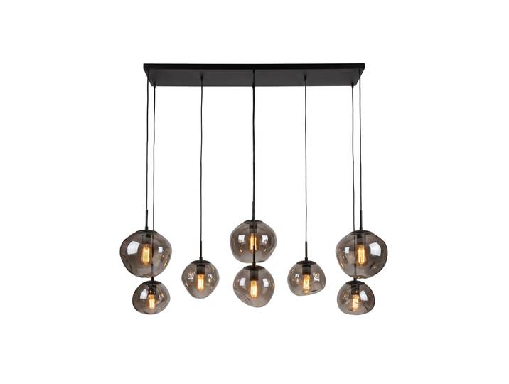 BASE Hanglamp Kasim 8-lamps, Glas - Smoke