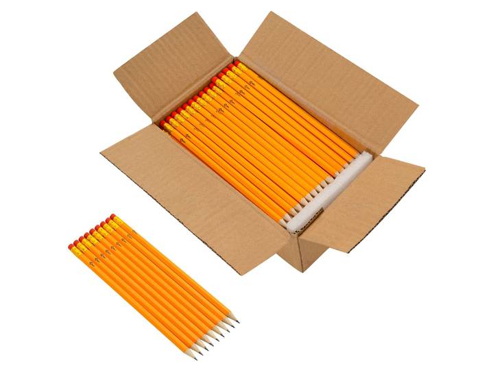 vidaXL HB Bleistifte 1000 Stück Ø 0,7 x 18,5 cm Gelb