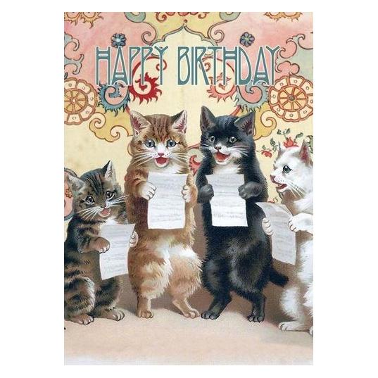 Madame Treacle B6-Karte mit Umschlag Geburtstagschor der Katzen (42851802)