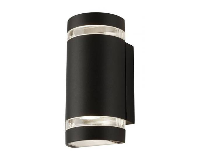 Applique murale Curved 2 ampoules 10 x 24 x 10cm Noir