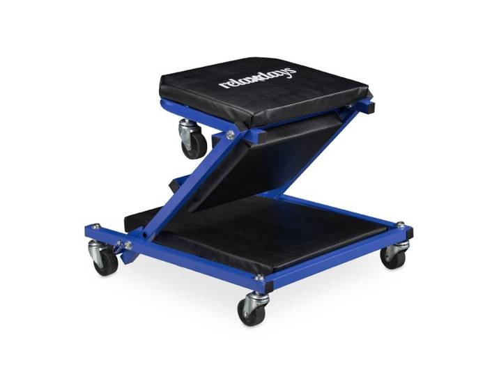 Relaxdays Tabouret d'atelier pliable 2 en 1
