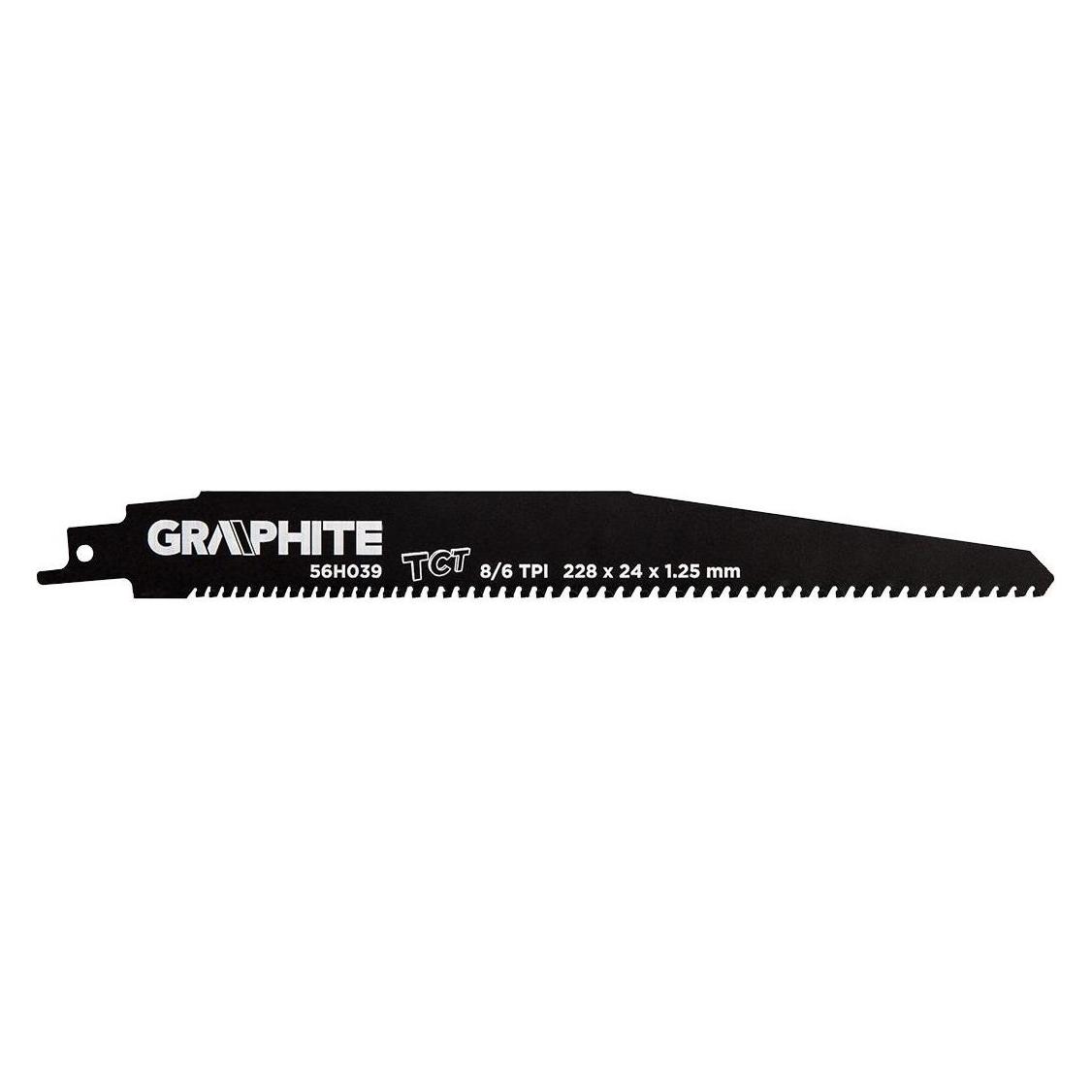 Graphite Reciprocating Saw Blades (Reciprocating Saw Blade, HM, 228 x 24 x 1.25 mm, 8 (TOP-56H039)