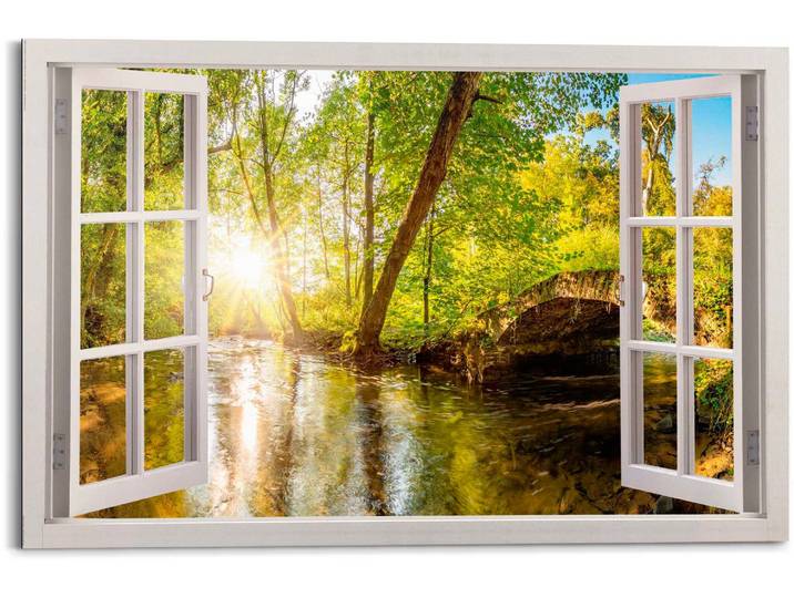 Deco-Panel REINDERS Sonnestrahlen im Wald , grün (farbe bild(er): grün), B:90cm H:60cm T:2cm, Holzwerkstoff, Bilder, Deco-Panel