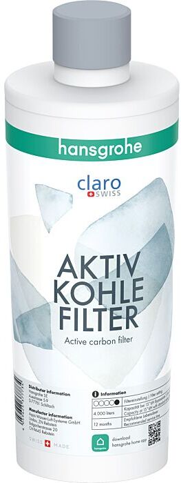 Hansgrohe Aktivkohlefilter 76814000 Filterkapazität 4000 l