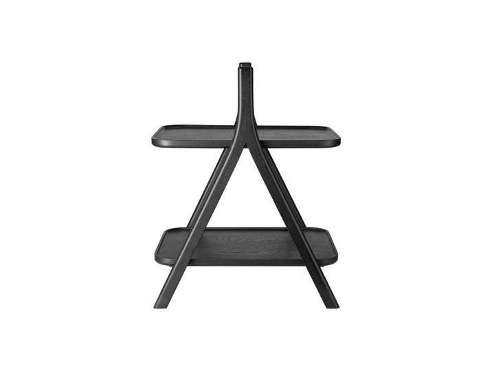 Blomus Beistelltisch Eta, Schwarz, Holz, massiv, rechteckig, eckig, 36x58x46 cm, Fsc, Wohnzimmer, Wohnzimmertische, Beistelltische
