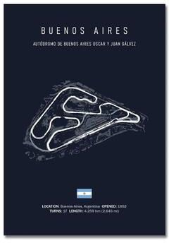 Uplift Picks F1 Track Wall Art Circuit Map Canvas Poster For Motorsport Racing Decor 30x45 Cm 05 unframed