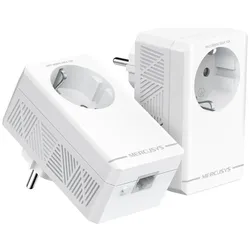 Mercusys Kit CPL Gigabit AV1000 avec prise intégrée type F (lot de 2) Vitesse 1000Mbps M (1000 Mbit/s), Powerline