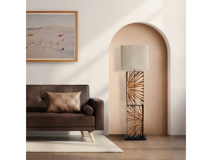 Artistiq Vloerlamp Markeda 165cm hoog - Beige
