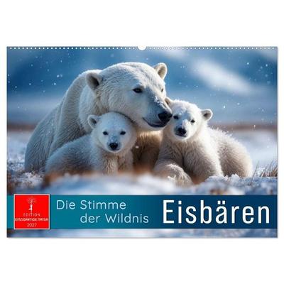 Eisbären - die Stimme der Wildnis (Wandkalender 2027 DIN A2 quer), CALVENDO Monatskalender
