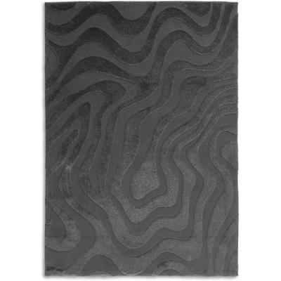 Teppich "Blaze 251", anthrazit, B:160cm H:28mm L:230cm, Polyester, SCHÖNER WOHNEN-KOLLEKTION, Teppiche, Teppich, Indoor, pflegeleicht, verschiedene Formen, Hoch Tief Struktur