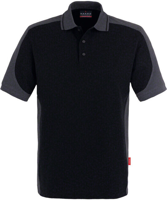 Hakro Polo-Shirt Contrast Performance, noir, taille unisexe : M (839-005/M)