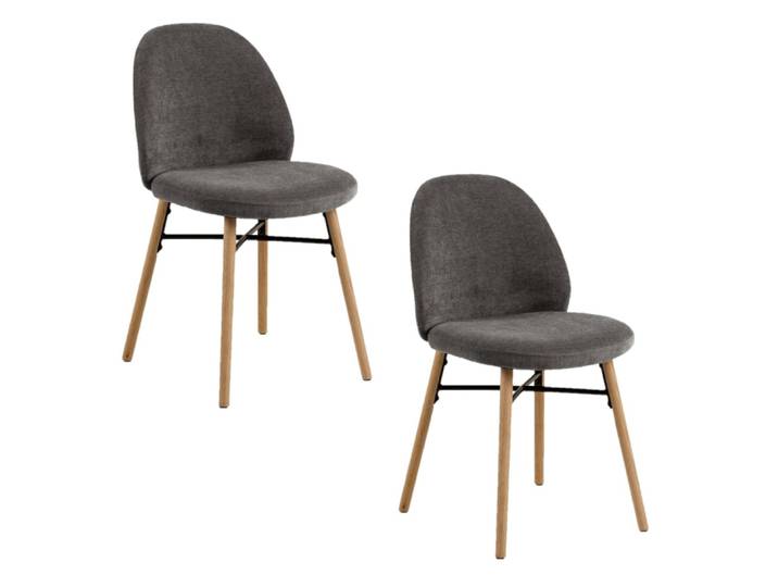 Lot de 2 chaises gris