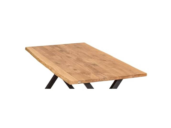 ABL HOLZ-ZENTRALE Tischplatte Eiche Massiv 4 cm mit Baumkante –180x85x4 cm - Schreibtischplatte & Esstischplatte – Massivholzplatte - Natur Geölt