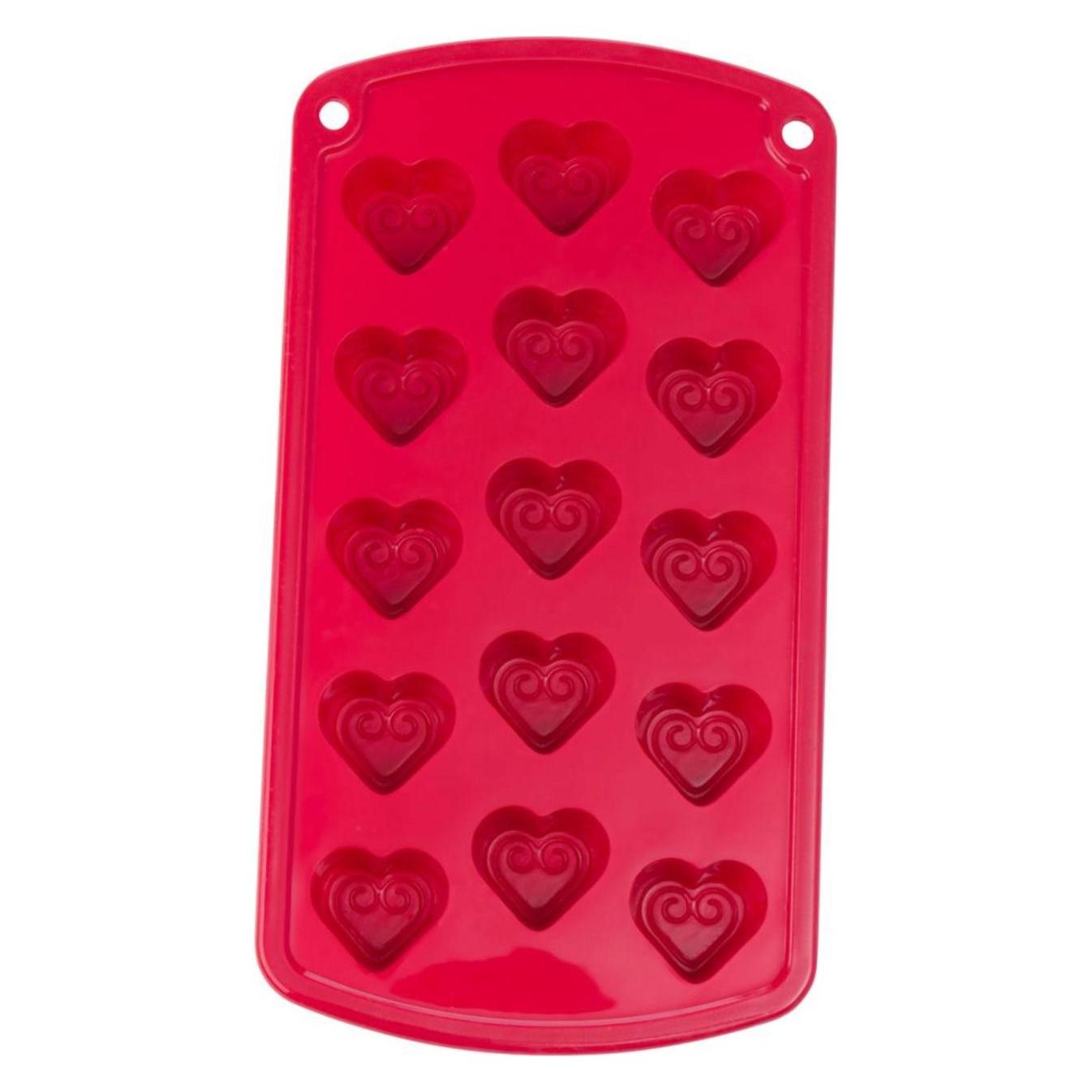 Westmark Silikon-Pralinenform Herz rot (30212260)