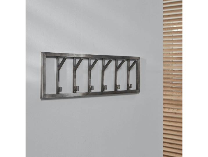 Portemanteau mural industriel 6 double crochets