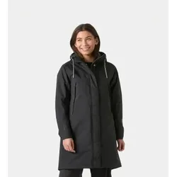 Helly Hansen für Damen. 54487 Gesteppter Regenmantel Hvaler Schwarz (L), Lässig, Polyamid, Draußen