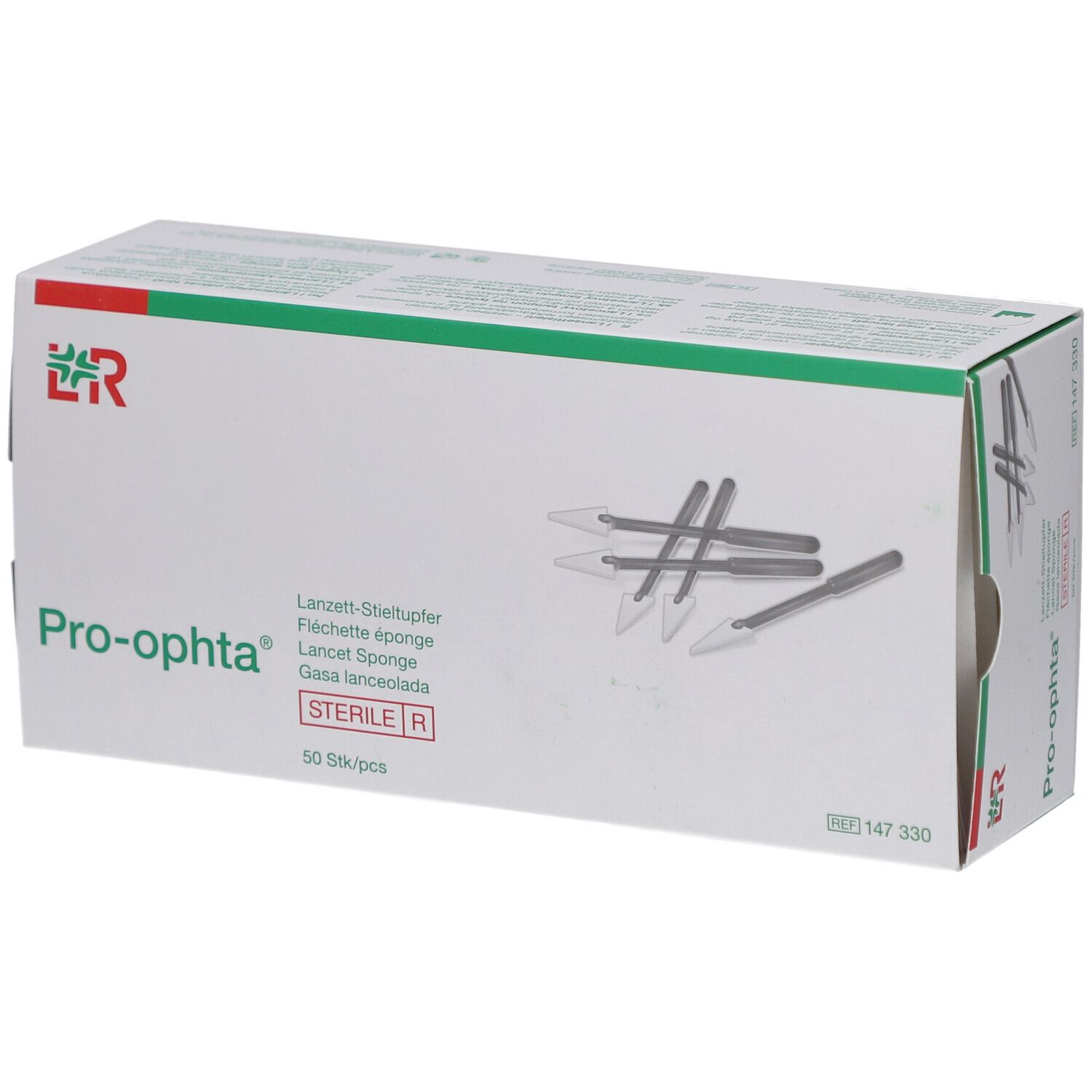 Pro-Ophta Lanzett Stieltupfer 1 mm steril 50 St Tupfer
